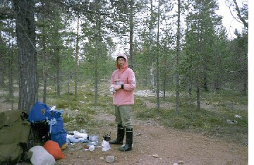 Maddib Ravadaksen telttailu- ja tulentekopaikka 20.7.1989