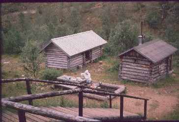Morgamojan Kultalan sauna ja tulentekopaikka 23.7.1989