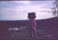 Kiilop��n polulla, taustalla Luulampi 1.8.1999